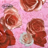 3325 - Roser på lyserød baggrund