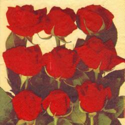 1329 - Røde roser - buket