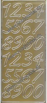 0096 Store tal - 3,3 cm - Guld eller Sølv