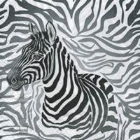 4142 - Zebra på zebrabaggrund