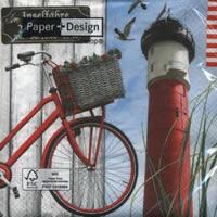 4873 - Rød cykel og fyrtårn