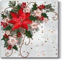 5354 - Outdoor Christmas decoration with poinsettia