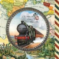 5366- Old locomotive and map