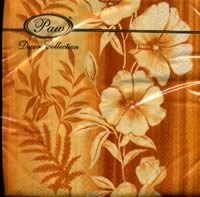 4059 - Blomster i brun/orange farver