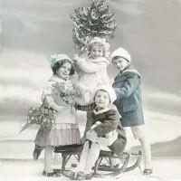 5524 - Børn med juletræ