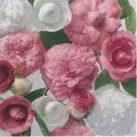 3870 - Rosa og hvide Blomster