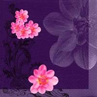 3820 - Orientalsk blomst Rosa/Lilla