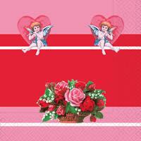 3183 - Angels and basket of roses