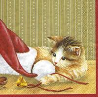 2949 - The cat and mouseen celebrating X-mas - Gold