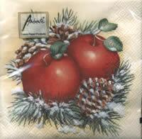 4505 - Winter apples and pine cones - Coffee napkin
