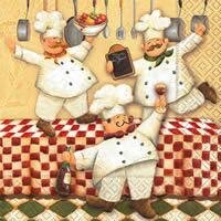 4625 - Funny chefs - Coffee napkin