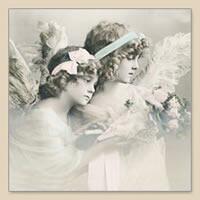 4674 - Angels Girls - Vintage Napkin.