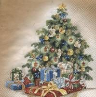 5061 - Juletræ med lys og gaver