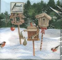 4011 - Bird houses and pots in the snow
