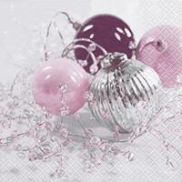 4010 - Julekugler - Pink og lilla