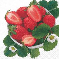 3876 - Erdbeeren und Blumen