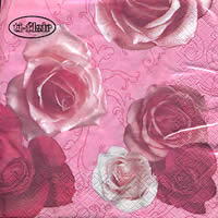3326 - Roses on pink background