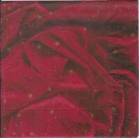 1318 - Rød satin med guldstjerner