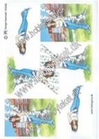 120032 Student - Pige ved træ - Blå