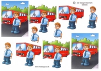 080555 Buschauffør - Rød bus