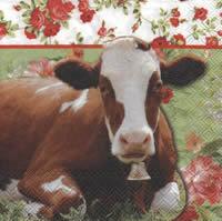 4420 - Cow and flowers