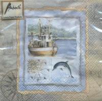 4459 - Fiskerkutter og delfin