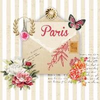 5207 - Paris - Tekst og blomster