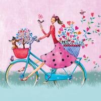 5192 - Pige på cykel
