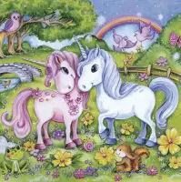 5493 - Lovely Unicorns in Garden